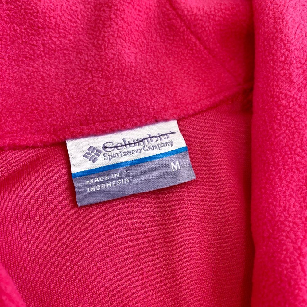 Columbia NWOT Women's Light Weight Fleece, Half Zip Pull Over, Pink, Size Medium - Picture 2 of 10
